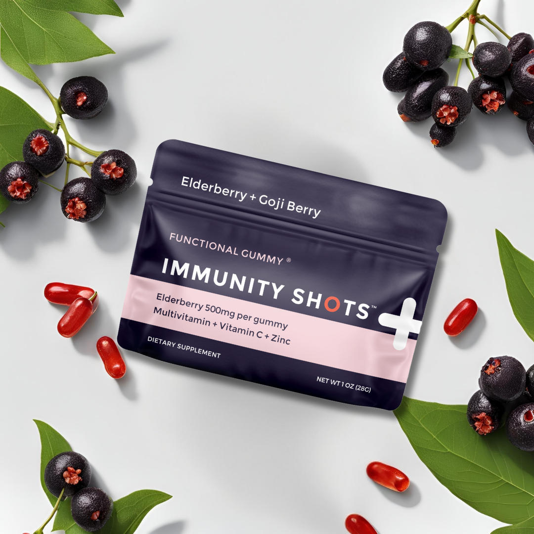 Elderberry & Goji Berry Immunity Shots Gummy Vitamins 12-Pack