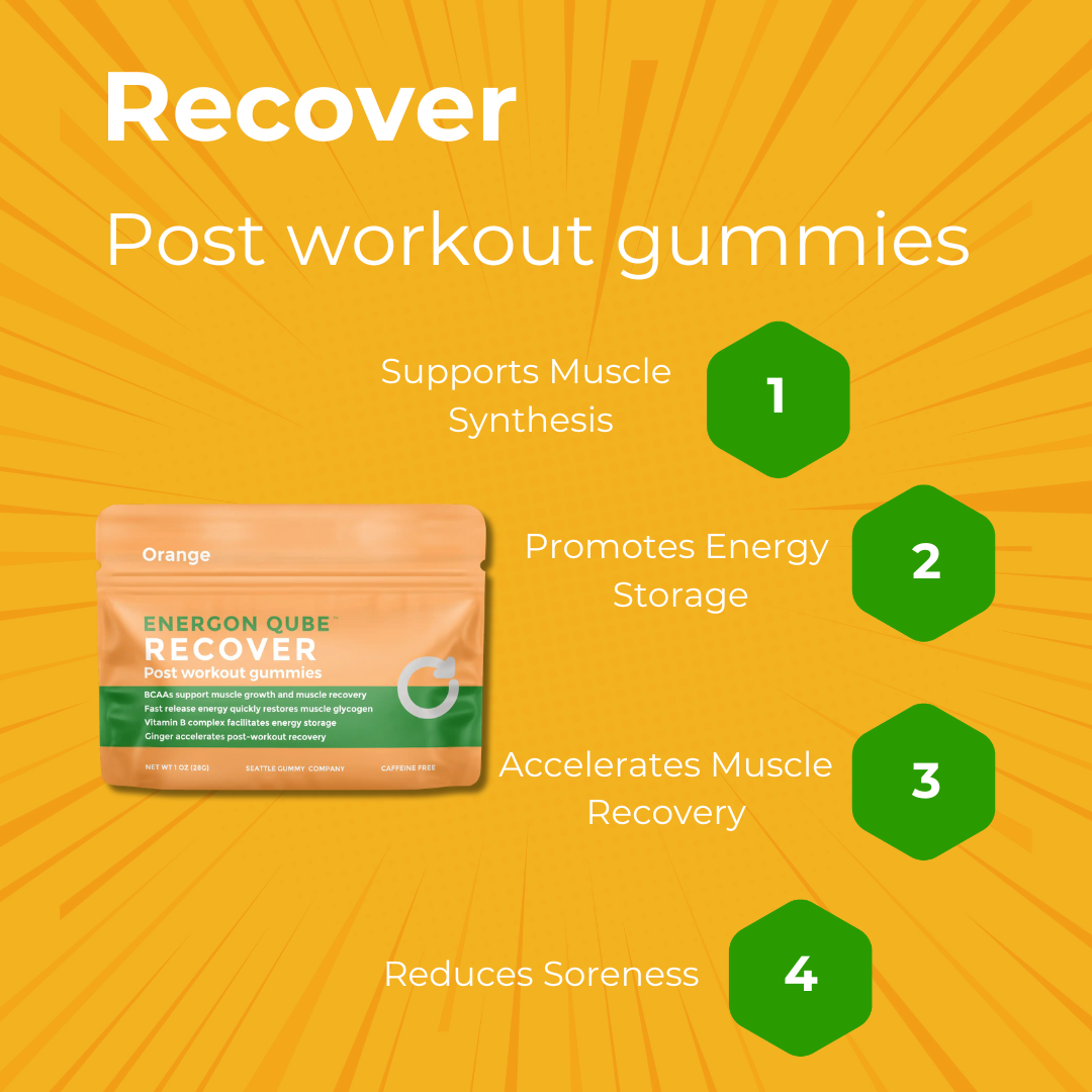 Recover Post-Workout Supplement Gummies Orange Ginger 12-Pack